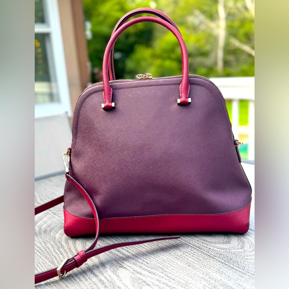 Kate Spade Purple and Red Satchel - Picture 2 of 16